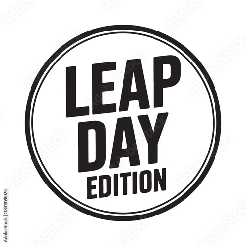 Leap day edition text graphic