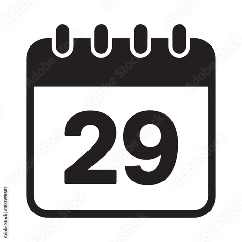 Simple calendar icon showing the 29th day