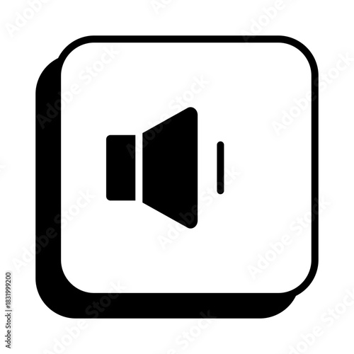 Volume Down Icon in Solid Style