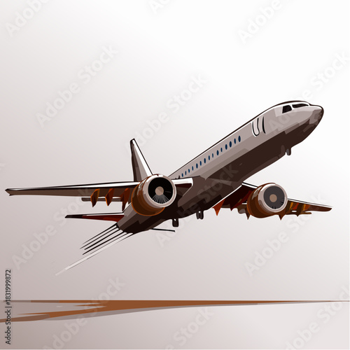 Airplane Taking Off A Powerful Image of Flight and Travel.