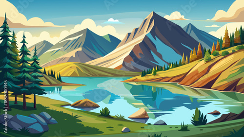 Another serene South Dakota mountain lake view with gentle hills, clear water, and soft natural light, creating a calm, uncluttered composition ideal for travel and nature themes.