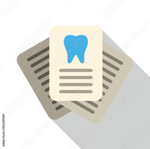 Dental records document displaying a tooth, representing oral health and medical information