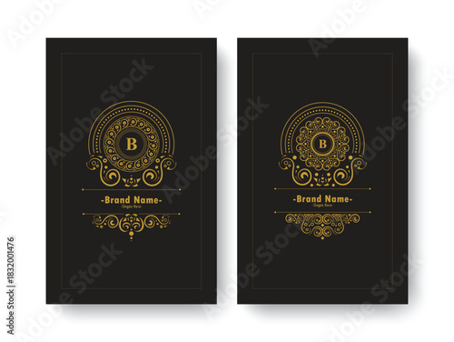 Elegant Ornamental Initial B Monogram Logo Luxury Decoration Template