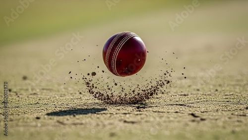 Close up of Cricket ball