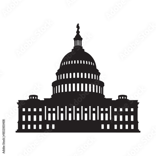 Silhouette of the united states capitol building
