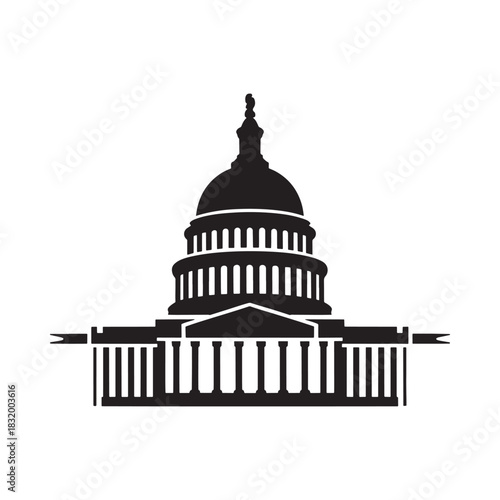 Silhouette of the united states capitol building