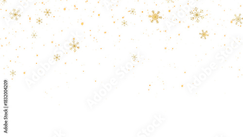 snow flakes and glitter golden lights falling on transparent background,png snow flakes new year and Christmas isolated vertical social media design element	