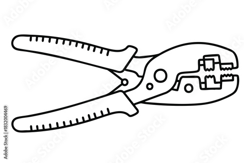 Wire Cutters Illustration Tool for Cutting Electrical Wires