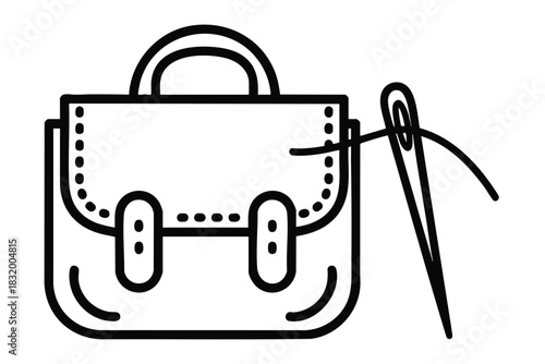 Simple Handbag Repair Vector Illustration