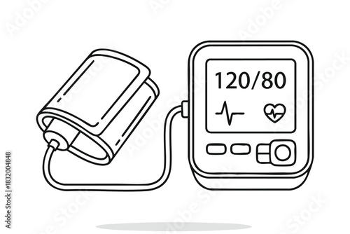 Digital Blood Pressure Monitor Illustration