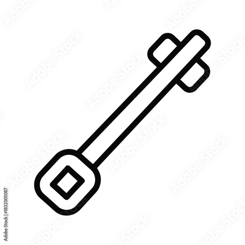 Seatbelt Icon - Outline Car Safety Belt and Buckle Symbol