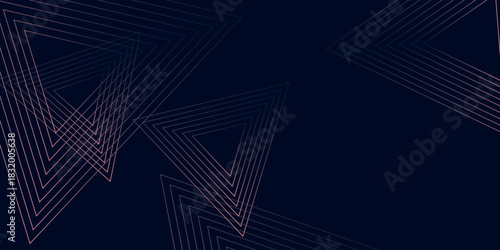 Dark background with glowing abstract triangle geometric lines decoration. Modern and futuristic background concept for covers, banners, brochures, certificates and websites. VOL. 5