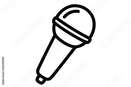 Simple Black Microphone Icon