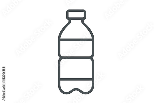 Simple plastic water bottle design suitable for various uses in daily life and outdoor activities