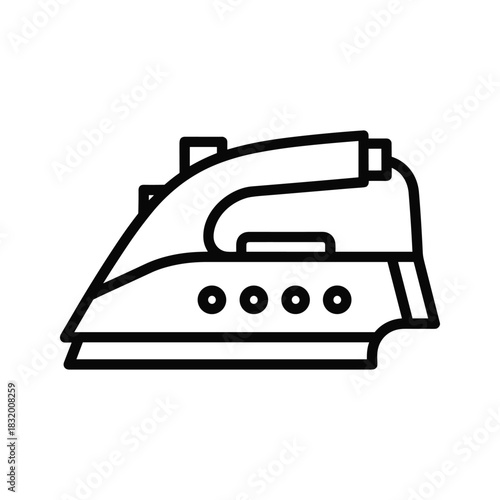 Electric Iron Appliance Outline Icon