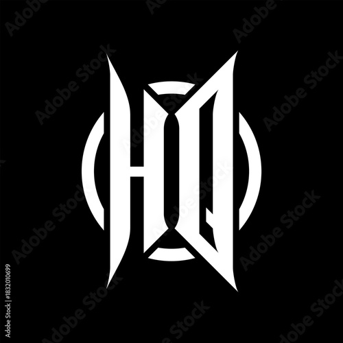 HQ Monogram Logo on Black Background