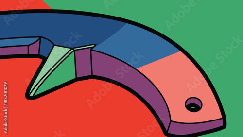 Vibrant abstract geometric composition featuring a dynamic blend of primary and secondary colors with sharp lines and contrasting black and white elements ideal for modern graphic design projects and 