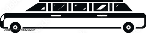 Limousine car icon representing luxury travel and transportation service