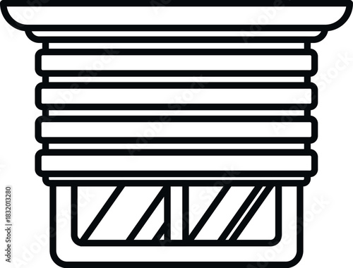 Roof ventilator icon representing building ventilation system