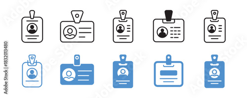 Various identification badges and cards for secure access control systems