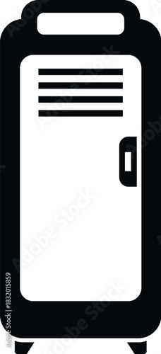 Portable chemical toilet offering temporary sanitation solutions at various events or sites