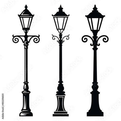 street lamp vector