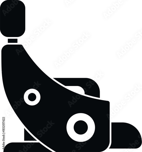 Child car seat vector icon ensuring protection during travel