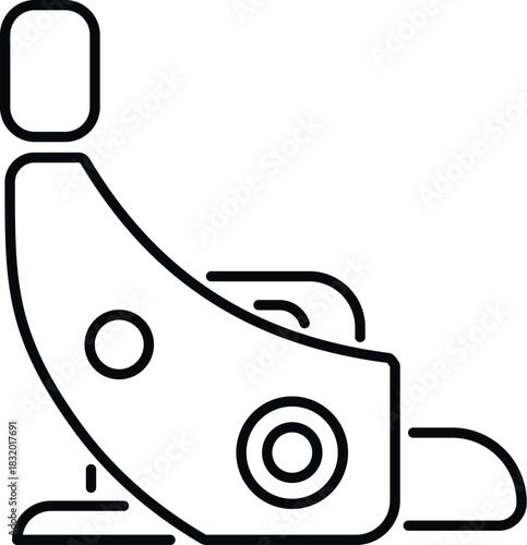 Baby car seat icon representing child safety during travel