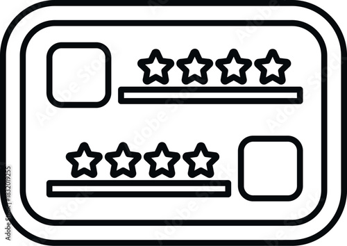 Customer leaving star ratings and reviews on an online platform