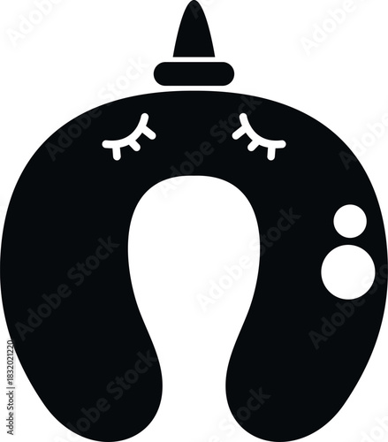 Unicorn neck pillow providing comfort for travel and sleep