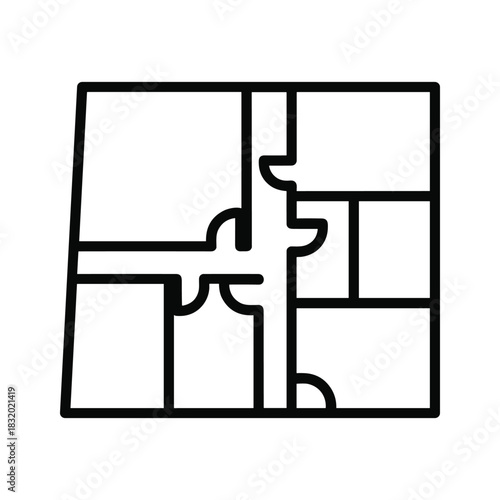 Starburst icon with radiating lines, explosive burst graphic