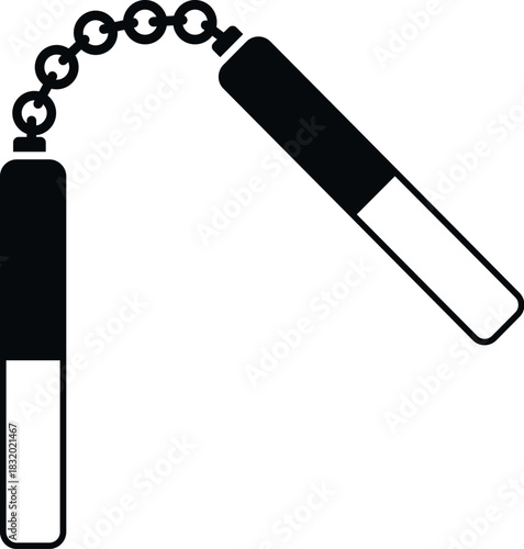 Nunchaku icon representing martial arts, self defense, and combat training