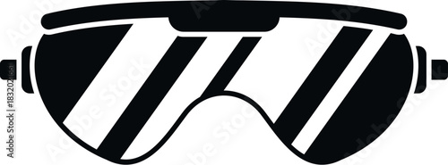 Ski goggles providing eye protection for winter sports and snow activities