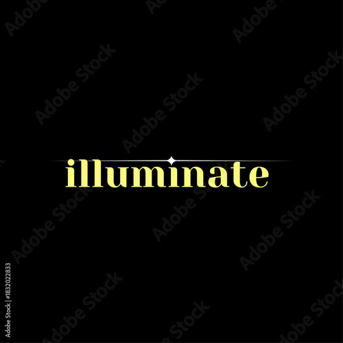 illuminate logo icon with shining star logo icon vector template