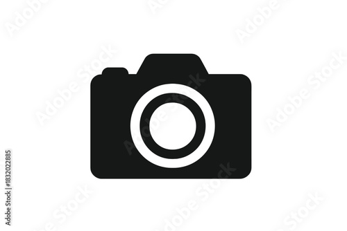 Creative camera icon capturing moments with simplicity in a modern design suitable for digital media and art projects