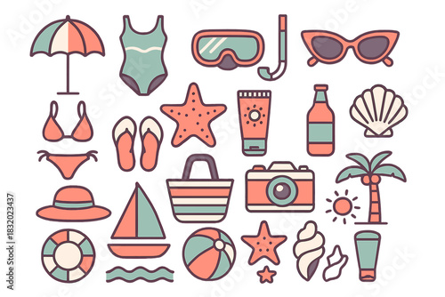 Summer beach vacation essentials for a fun day under the sun with family and friends