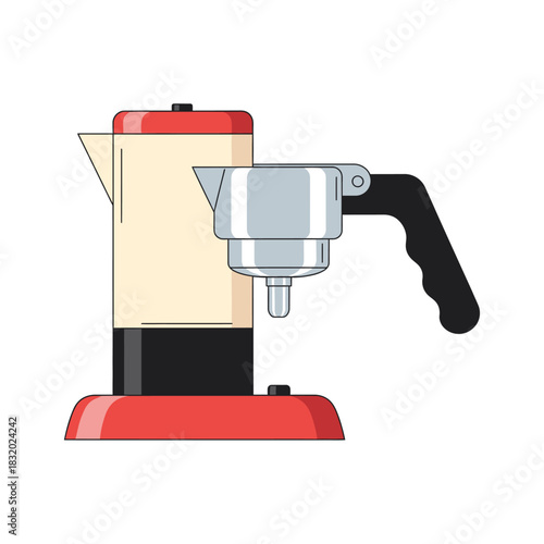 Stylish minimalist illustration of an espresso maker providing modern design and classic charm