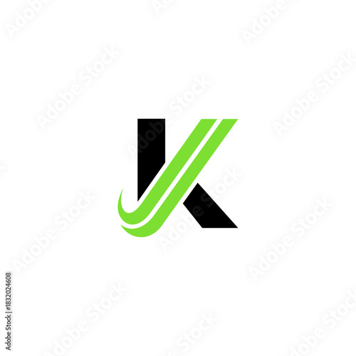 letter K initial logo icon vector template