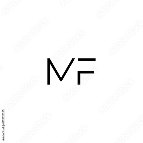 simple letter MF initial logo icon vector template