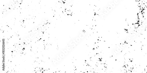 White, black dust overlay distress grungy grain, noise effect paint wall. small particles of debris and dust. crack and scratch dust paint concrete wall. subtle halftone grunge urban texture vector.