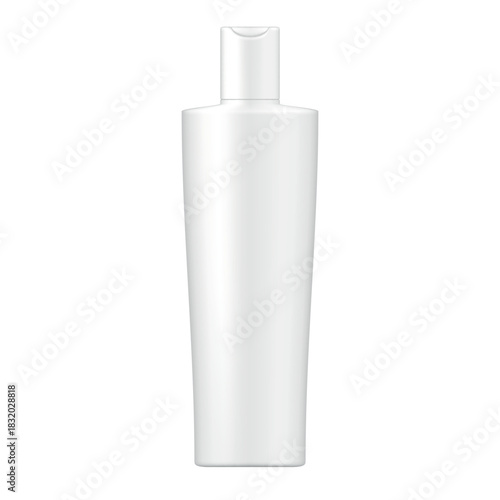 Customizable white shampoo bottle mockup for branding and design presentations showcasing a modern look and feel