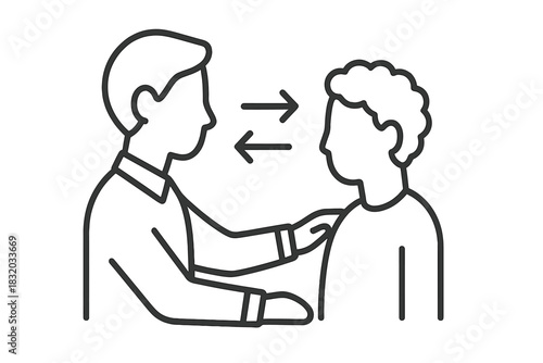 Two people engaging in a conversation focused on emotional support and understanding in a calm setting