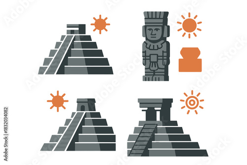 Exploring ancient civilizations through visually striking pyramid designs and symbolic representations of cultural artifacts