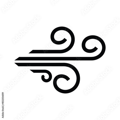 Stylized Wind Blowing Icon
