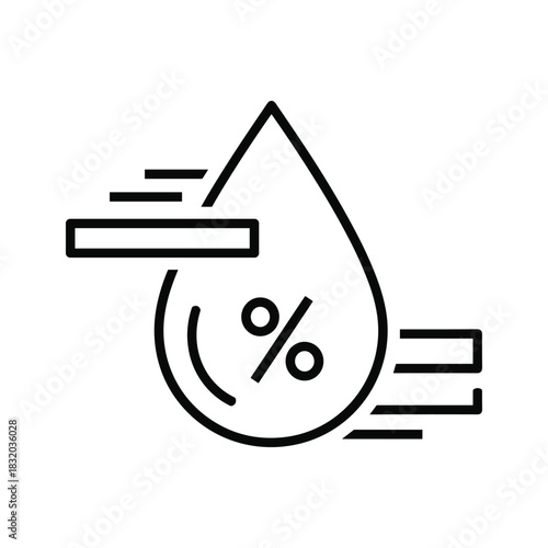 Humidity or Liquid Concentration Measurement Icon