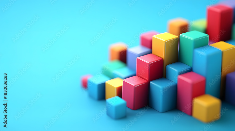 Obraz premium 3d render of a graph