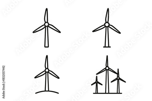 Wind turbines symbolizing renewable energy and sustainability in a clean future