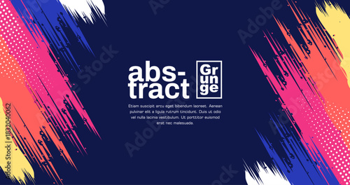 Abstract grunge background with space for text. Colorful paint splash and splatter background. 