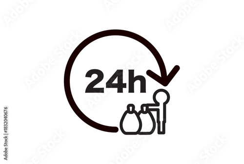 24時間ゴミが捨てられることを表すアイコン