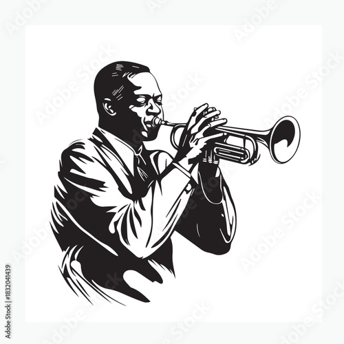 man playing trumpet